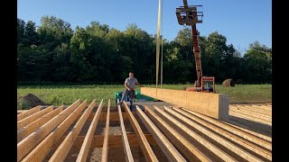 House Framing Begins with Floor Joists amp Sheathing Installation Efficient Crew of 4 Works Fast [upl. by Merrill]