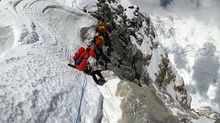 Everest 2023 Death below the Hillary Face  Summit Ridge [upl. by Aiuqes]