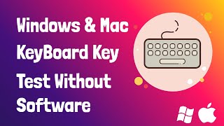 How to check keyboard keys are working in laptop  Mac amp Windows  without Software [upl. by Salsbury]