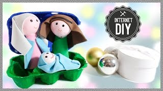 Cómo hacer un BELÉN para NIÑOS casero reciclando una huevera  DIY CHRISTMAS Nativity DECOR [upl. by Ociral]