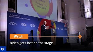 Biden gets lost on the stage [upl. by Babbie230]