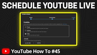 Scheduling YouTube Live Streams  How to Start a Scheduled Live Stream On YouTube [upl. by Margi692]