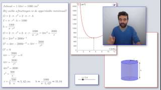 Optimaliseren  Een voorbeeld met een cilinder [upl. by Akinyt140]