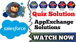 AppExchange Solutions  Salesforce Trailhead  Quiz Solution [upl. by Mastic]