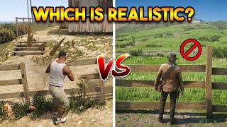 IS RDR 2 REALLY MORE REALISTIC THAN GTA 5 GTA 5 VS RDR 2 DETAILS COMPARISON [upl. by Puglia910]