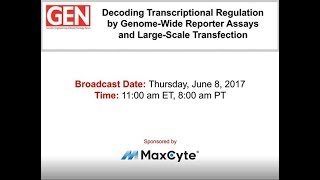 Decoding Transcriptional Regulation by GenomeWide Reporter Assays and LargeScale Transfection [upl. by Einhoj224]