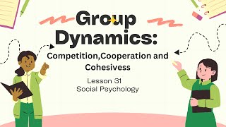 Group Dynamic  Cooperation Competition and Cohesiveness  Social Psychology [upl. by Karlene]