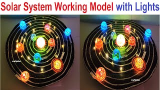 solar system working model for science exhibition with lights and stars  diy  craftpiller [upl. by Chu]