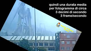 Anomalie video crollo Ponte Morandi a 3fps Ferrometal [upl. by Olyhs970]