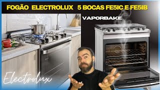 FOGÃO ELECTROLUX 5 bocas FE5IB e FE5IC com VAPORBAKE e PERFECTCOOK será que é o melhor [upl. by Klarrisa]