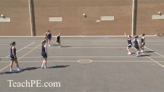 Netball Drill  Group Play  Decision Making  Triangle [upl. by Wallas]