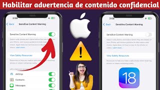 Cómo habilitar las advertencias de contenido sensible en iPhone [upl. by Ayikin]