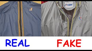 Real vs fake K way jacket How to spot original Kway rain jacket and trench coats [upl. by Brodeur396]