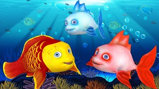 Three Fishes Bengali Story  তিনটি মাছ বাংলা গল্প 3D Animated Bangla Cartoon Moral Stories for Kids [upl. by Harv]