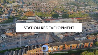 Rob Follett Creative  Guildford Station redevelopment example video of building under construction [upl. by Haney601]