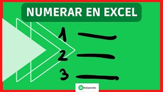 1️⃣2️⃣3️⃣ Cómo poner números consecutivos en Excel  Enumerar [upl. by Nagud74]