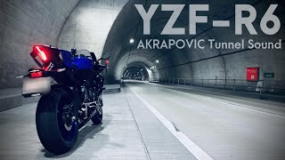 AKRAPOVIC Tunnel Sound  YAMAHA YZFR6 [upl. by Eenhat]