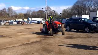 Kersten HKM15040 sweeper on Kioti CK35 tractor [upl. by Reinhold]