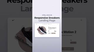 Responsive Sneakers Landing Page Using HTML CSS And JavaScript [upl. by Seluj]