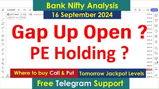 Bank Nifty Tomorrow Prediction 17 September 2024 Calls Options Put Call Buy Level Bank Nifty Options [upl. by Lindemann]