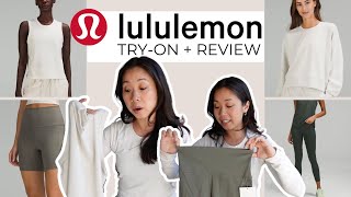 lululemon REVIEW amp TRYON  Align Shorts Cotton Tank Softstreme Crew Fast amp Free Tight [upl. by Donahue]