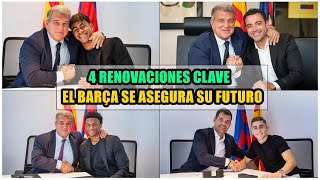 EL BARÇA ASEGURA SU FUTURO CON 4 RENOVACIONES CLAVE LAMINE BALDE FERMÍN Y XAVI [upl. by Dionisio]