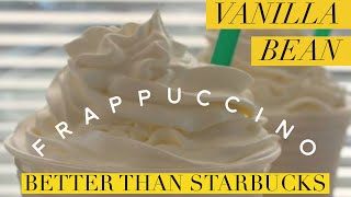 Vanilla Bean Frappuccino DIY Starbucks drinks without coffee and ice cream [upl. by Ellesirg188]