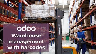 Efficient warehouse management with barcodes  Odoo Inventory [upl. by Asteria898]