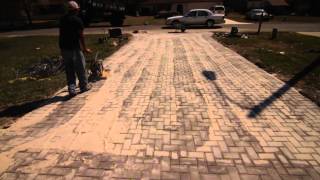 How to Compact Sand in the cracks of new Brick Pavers [upl. by Eerb]