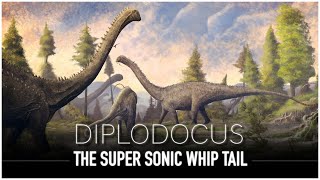 Diplodocus The Dinosaur with a Super Sonic Whip for a Tail  Dinosaur Documentary [upl. by Tildy690]