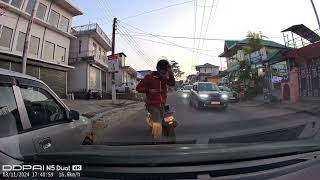 Road rage intoxicated bike rider palampur himachal pradesh [upl. by Kanter]