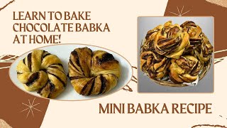 Mini Babka full detail recipe  Chocolate bread babka chocolatebread [upl. by Hnim]