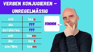 Verben konjugieren  unregelmäßig  Learn German  Deutsch lernen [upl. by Hudnut]