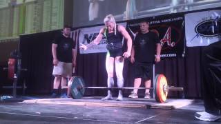 Janis Finkelman World Record Deadlift 454 at 122 lbs BW [upl. by Ytinirt]