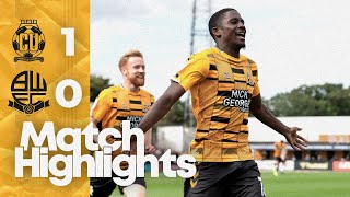 Match Highlights  Cambridge United 10 Bolton Wanderers [upl. by Blackwell]