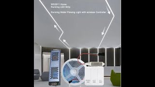 Kit Banda LED digitala monocrom Running Water 24v sursa si controler  intrerupator portabil FULL [upl. by Ffilc]