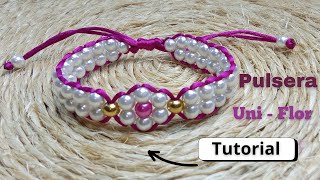 Aprende y Emprende con Linda Pulsera Uniflor Tutorial DIY [upl. by Melantha]