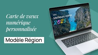 2025  Carte de vœux numérique personnalisée – Modèle Région [upl. by Nessnaj]