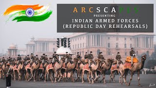 Republic Day Parade rehearsals  Rajpath Delhi [upl. by Lemrac1]