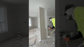 How to paint a door with sprayer diy home homerenovation construction painting paintjob paint [upl. by Verina]