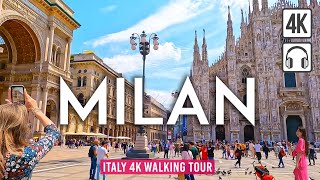 MILAN Italy 4K Walking Tour  Captions amp Immersive Sound 4K Ultra HD60fps [upl. by Jacquetta]