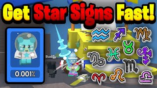 How To Farm STAR SIGNS Easiest Methods  Bee Swarm Sticker Update [upl. by Nikola266]