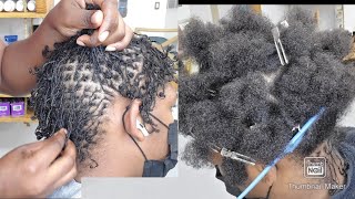 Micro locs installation How to start sister locks on short natural hair [upl. by Pinckney]