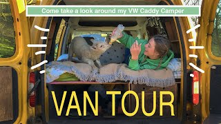 VW Caddy Van Tour  Micro Camper [upl. by Hairahcaz600]