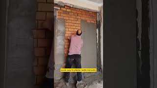 quick way to plaster walls manually [upl. by Stent161]