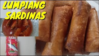 How to cook LUMPIANG SARDINAS RECIPESardinas recipeLumpia recipeTipid na ulamOwn version [upl. by Milak]