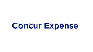 Concur Expense Demonstration [upl. by Tiernan]