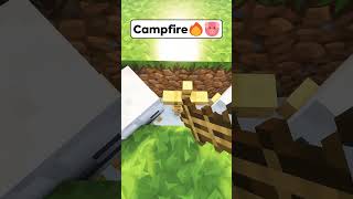 Minecraft Campfire🔥🐷 Worlds Smallest Violin shorts minecraft [upl. by Yclehc]