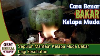 Cara Benar Bakar Kelapa Muda amp Sepuluh Khasiatnya  Manfaat Kelapa Muda Bakar [upl. by Amitak]