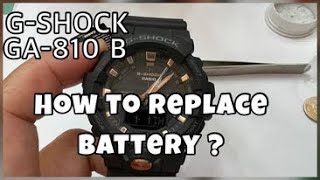 GSHOCK GA810B How to replace battery [upl. by Armillia]